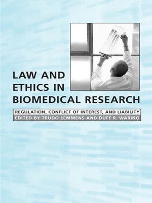 cover image of Law and Ethics in Biomedical Research